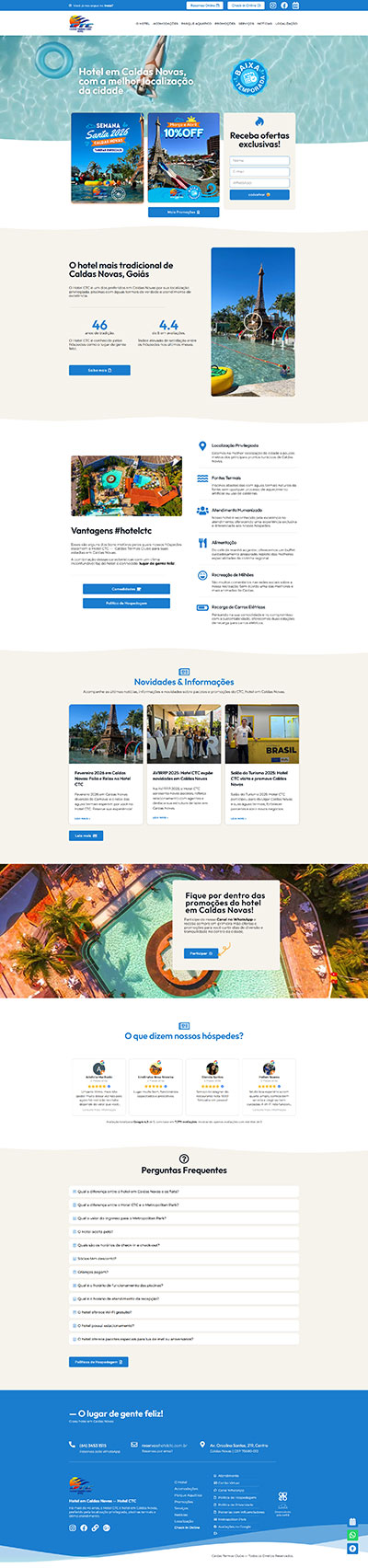 Criação de Sites em Goiânia | Hotel CTC - Caldas Novas, Goiás